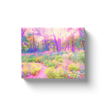 Canvas Wraps, Illuminated Pink and Coral Impressionistic Landscape