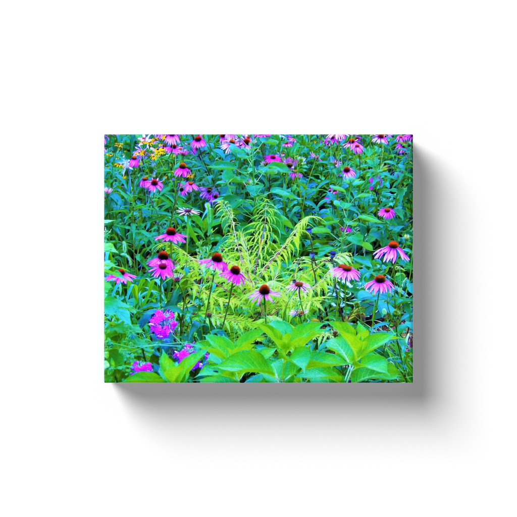 Canvas Wraps, Purple Coneflower Garden with Chartreuse Foliage