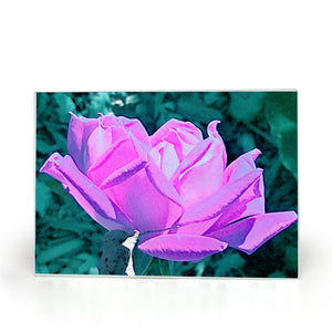 Glass Cutting Board, Ultra Violet Double Knockout Rose