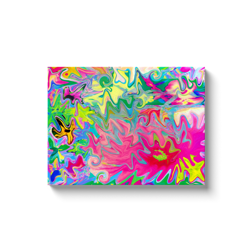 Canvas Wraps, Colorful Flower Garden Abstract Collage