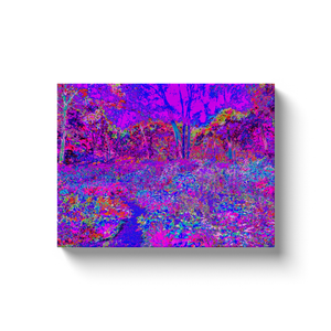 Canvas Wrapped Art Prints, Psychedelic Impressionistic Purple Garden Landscape