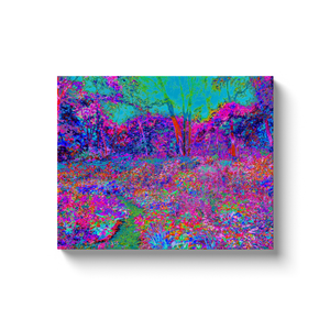 Canvas Wraps, Psychedelic Magenta Rainbow Garden Landscape