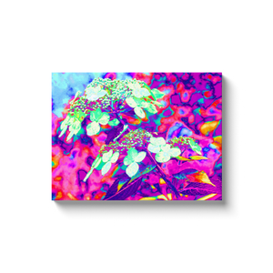 Canvas Wraps, Psychedelic Aqua Twist and Shout Hydrangea