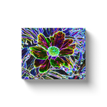 Canvas Wraps, Abstract Garden Peony in Black and Blue