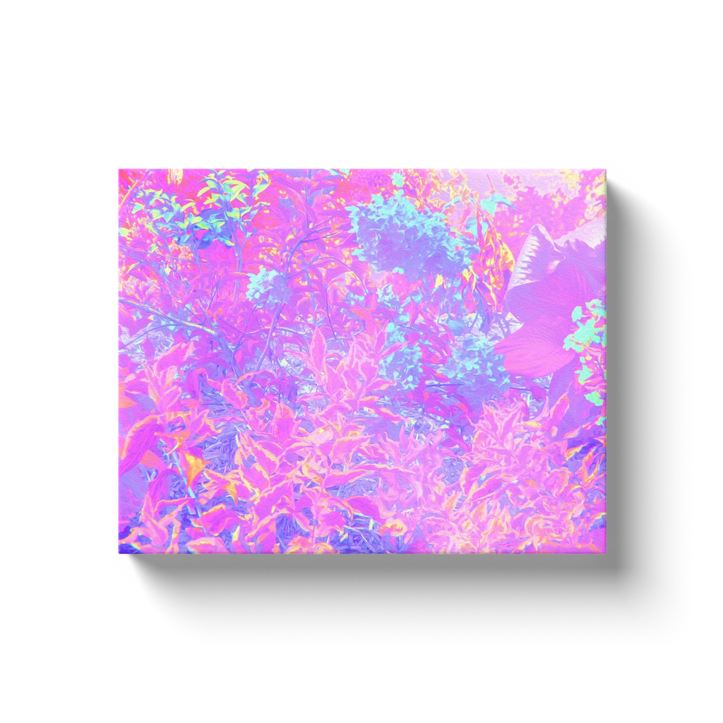 Canvas Wraps, Pastel Pink and Purple with Blue Hydrangea Landscape