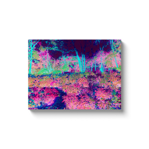 Canvas Wraps, Impressionistic Purple and Hot Pink Garden Landscape