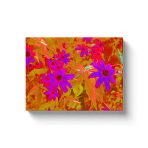 Canvas Wraps, Colorful Ultra-Violet, Magenta and Red Wildflowers