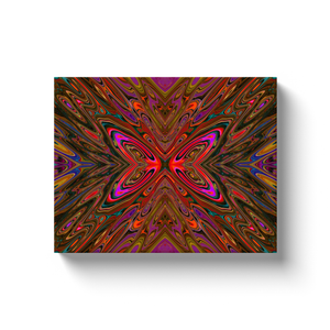 Canvas Wrapped Art Prints, Abstract Trippy Orange and Magenta Butterfly