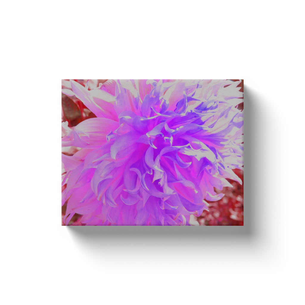 Canvas Wrapped Art Prints, Elegant Ultra-Violet Decorative Dahlia Flower