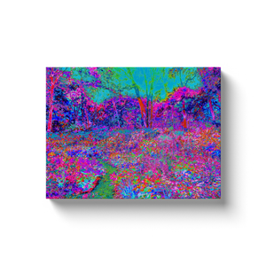 Canvas Wraps, Psychedelic Magenta Rainbow Garden Landscape