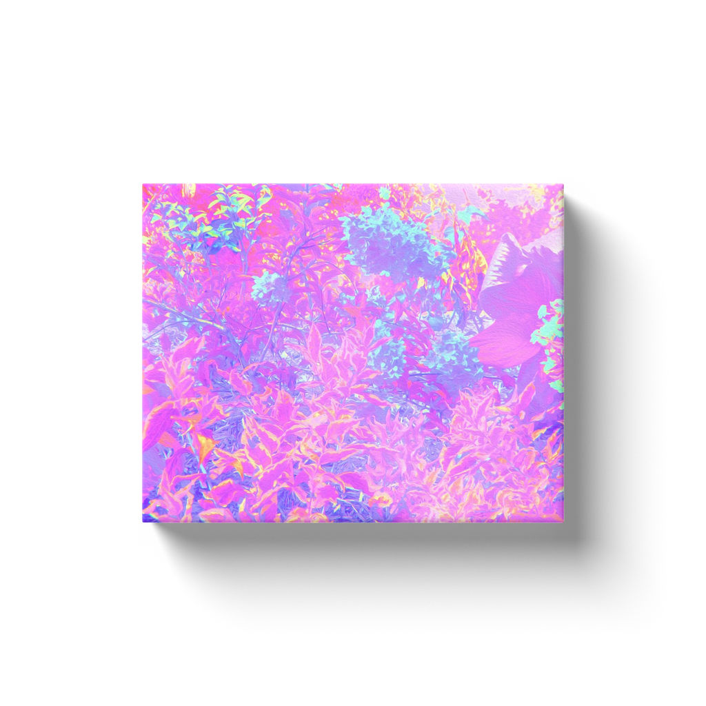 Canvas Wraps, Pastel Pink and Purple with Blue Hydrangea Landscape