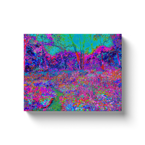 Canvas Wraps, Psychedelic Magenta Rainbow Garden Landscape