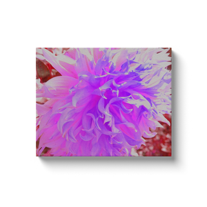 Canvas Wrapped Art Prints, Elegant Ultra-Violet Decorative Dahlia Flower