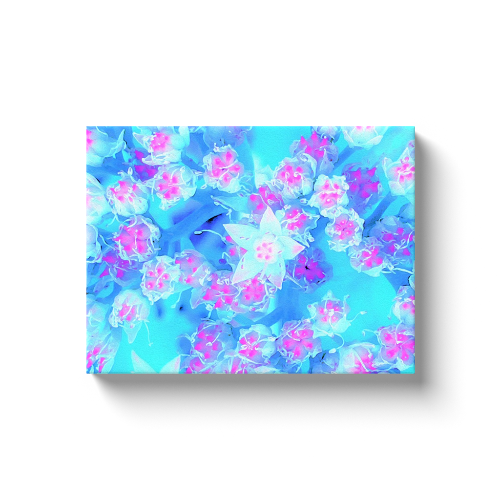 Canvas Wraps, Blue and Hot Pink Succulent Underwater Sedum