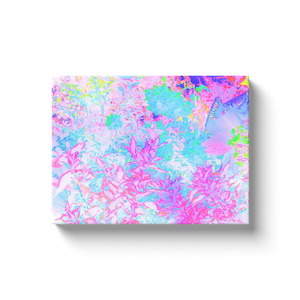 Canvas Wraps, Aqua Blue and Hot Pink Hydrangea Landscape
