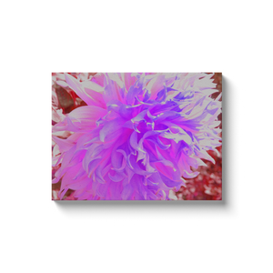 Canvas Wrapped Art Prints, Elegant Ultra-Violet Decorative Dahlia Flower