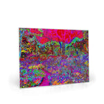 Glass Cutting Boards, Psychedelic Impressionistic Garden Landscape