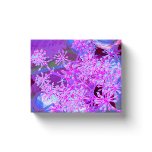 Canvas Wraps, Cool Abstract Retro Nature in Hot Pink and Purple