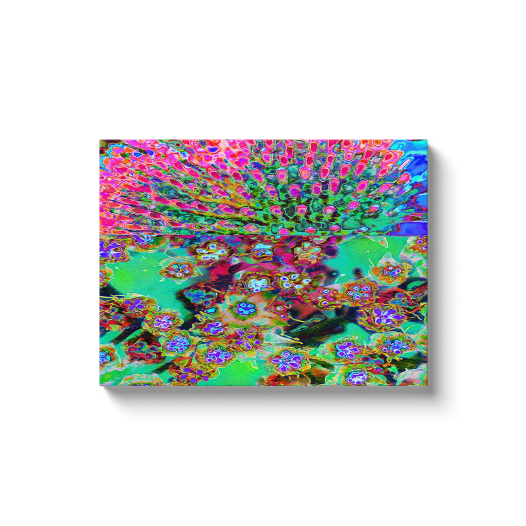 Canvas Wrapped Art Prints, Psychedelic Abstract Groovy Purple Sedum