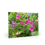 Glass Cutting Boards, Beautiful Deep Pink Hibiscus in the Garden
