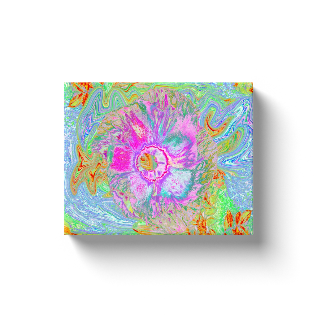 Canvas Wraps, Psychedelic Hot Pink and Ultra-Violet Hibiscus