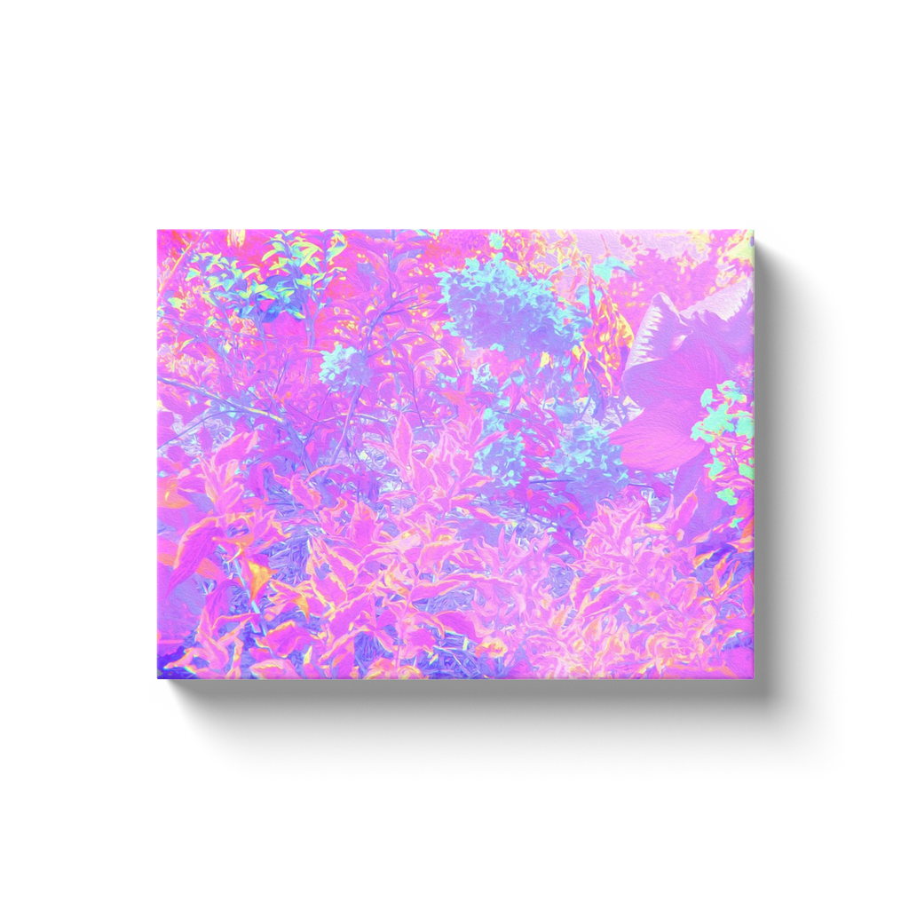 Canvas Wraps, Pastel Pink and Purple with Blue Hydrangea Landscape