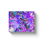 Canvas Wrapped Art Prints, Trippy Purple and Magenta Colorful Wildflowers