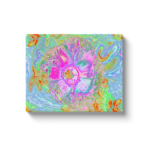 Canvas Wraps, Psychedelic Hot Pink and Ultra-Violet Hibiscus