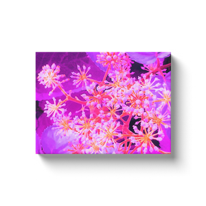 Canvas Wraps, Cool Abstract Retro Nature in Purple and Coral