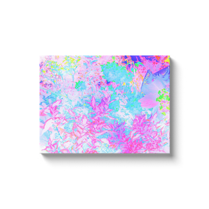 Canvas Wraps, Aqua Blue and Hot Pink Hydrangea Landscape