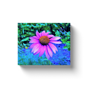 Canvas Wraps, Pink and Purple Coneflower on Blue Garden